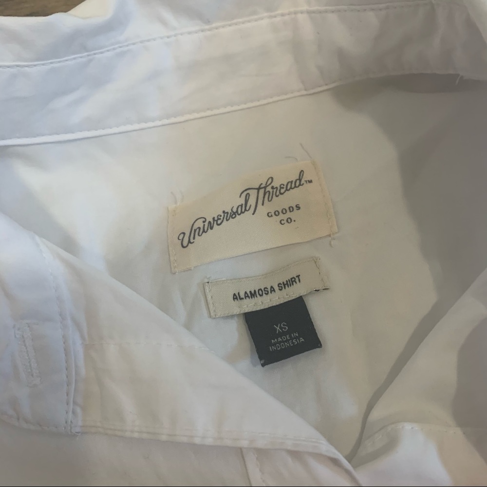 Universal Thread White Button Down Work Blouse Top - image 5
